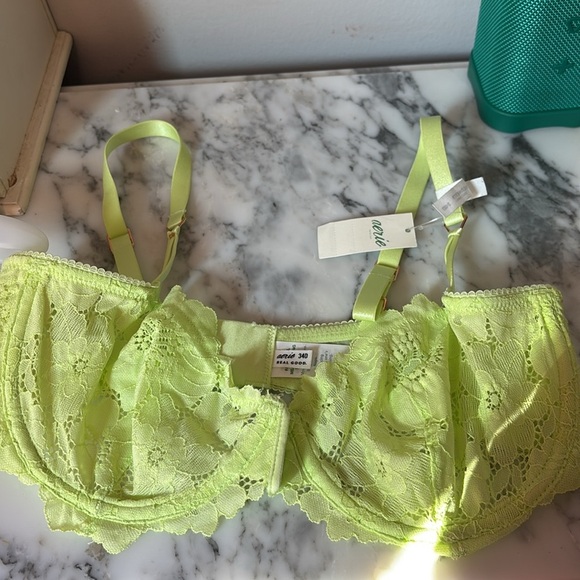 aerie Other - Aerie Balconette Bra Lime Lace ~Real Good~size 34D NWT $44.95